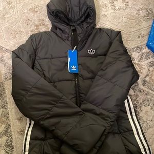 Adidas Women’s puffer jacket slim jacket BLACK size Medium